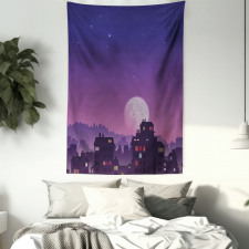 Moon Starry Night Sky Tapestry