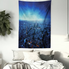 Eiffel Tower Cityscape Tapestry