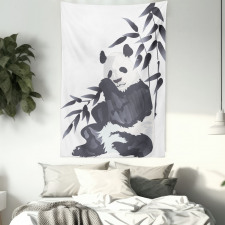 Panda in Zoo Chinese Tapestry
