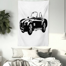 Classic Car Silhouette Tapestry