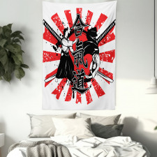 Aikido Samurai Fight Tapestry