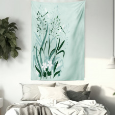 Dragonflies Wild Grass Tapestry