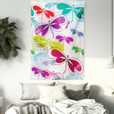 Hydrangea Dragonflies Tapestry