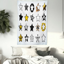 Punk Shapes and Designs Tapestry