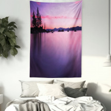 Hazy Calm Lake Tahoe Tapestry