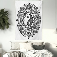 Ying Yang Asian Tapestry
