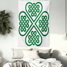 Monochrome Clover Art Tapestry