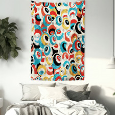 Retro Evil Eyes Tapestry