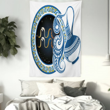 Aquarius Sign Tapestry