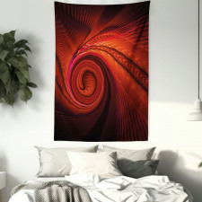 Surreal Waves Spiral Art Tapestry