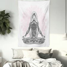 Meditation Lotus Mandala Tapestry