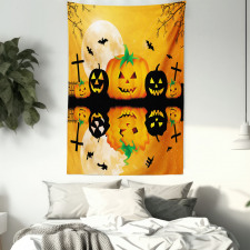 Scary Pumpkin Tapestry