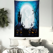 Moon Pumpkins Tapestry