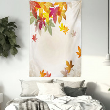 Maple Leaves Pastel Art Tapestry