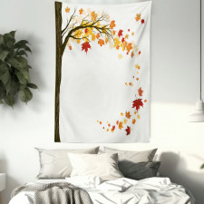 Flying Maple Leaf Seasons Tapestry