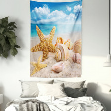 Shells on Tropic Beach Tapestry