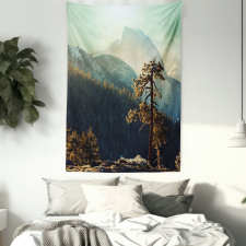 Misty Morning Yosemite Tapestry