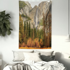 Yosemite Falls Trees Tapestry