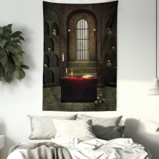 Mystical Room Skulls Tapestry