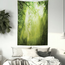 Sunbeams in Woodland Tapestry