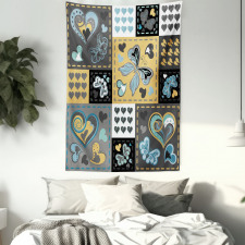 Butterfly Heart Retro Tapestry