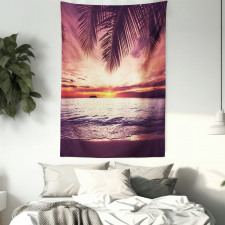 Sunset Ocean Waves Tapestry
