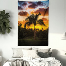 Exotic Tree at Sunset Tapestry