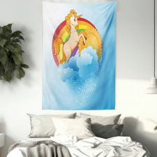 Cartoon Kids Rainbow Tapestry