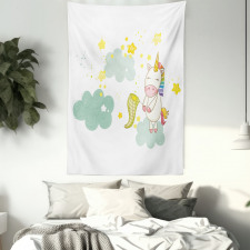 Unicorn Fairies Print Tapestry