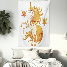 Unicorn and Fairy Art Tapestry