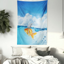 Goldfish with Shark Fin Tapestry