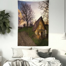 Battered Stone House Tapestry