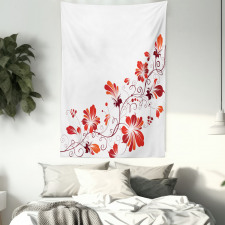 Floral Petal Ornaments Tapestry