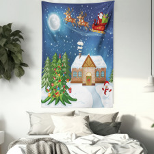 Santa with Rudolf Tapestry