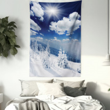 Snow Covered Trees Tapestry