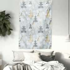 Retro Soft Pine Tree Tapestry