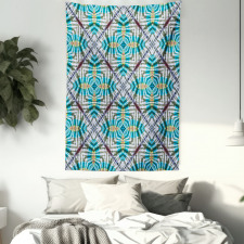 Tie Dye Effect Flower Tapestry