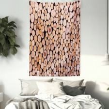 Wooden Lumber Tree Logs Tapestry