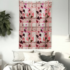 Heart Swirling Leaves Tapestry