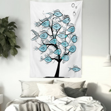 Sea Animals on Tree Theme Tapestry