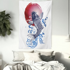 Carp on Flag Tapestry