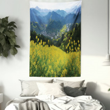 Flower Mountains Tapestry