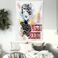 Fashion Girl Graffiti Tapestry