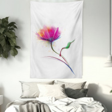 Watercolor Poppy Flower Tapestry