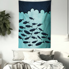 Surreal Ocean Life Theme Tapestry