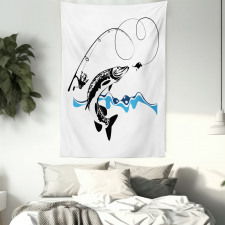 Hand Drawn Art Nautical Tapestry