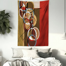 Retro Grunge Surreal Art Tapestry