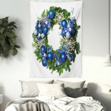 Snowflakes Wreath Ornate Tapestry