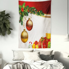 Yule Eve Balls Baubles Tapestry