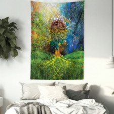 Mother Earth Theme Tapestry